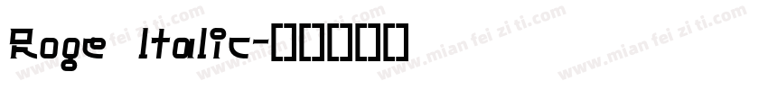 Roge ltalic字体转换